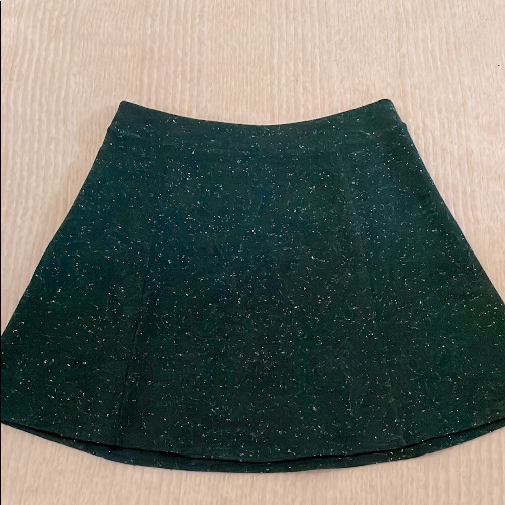 LOFT Green A-Line Mini Skirt